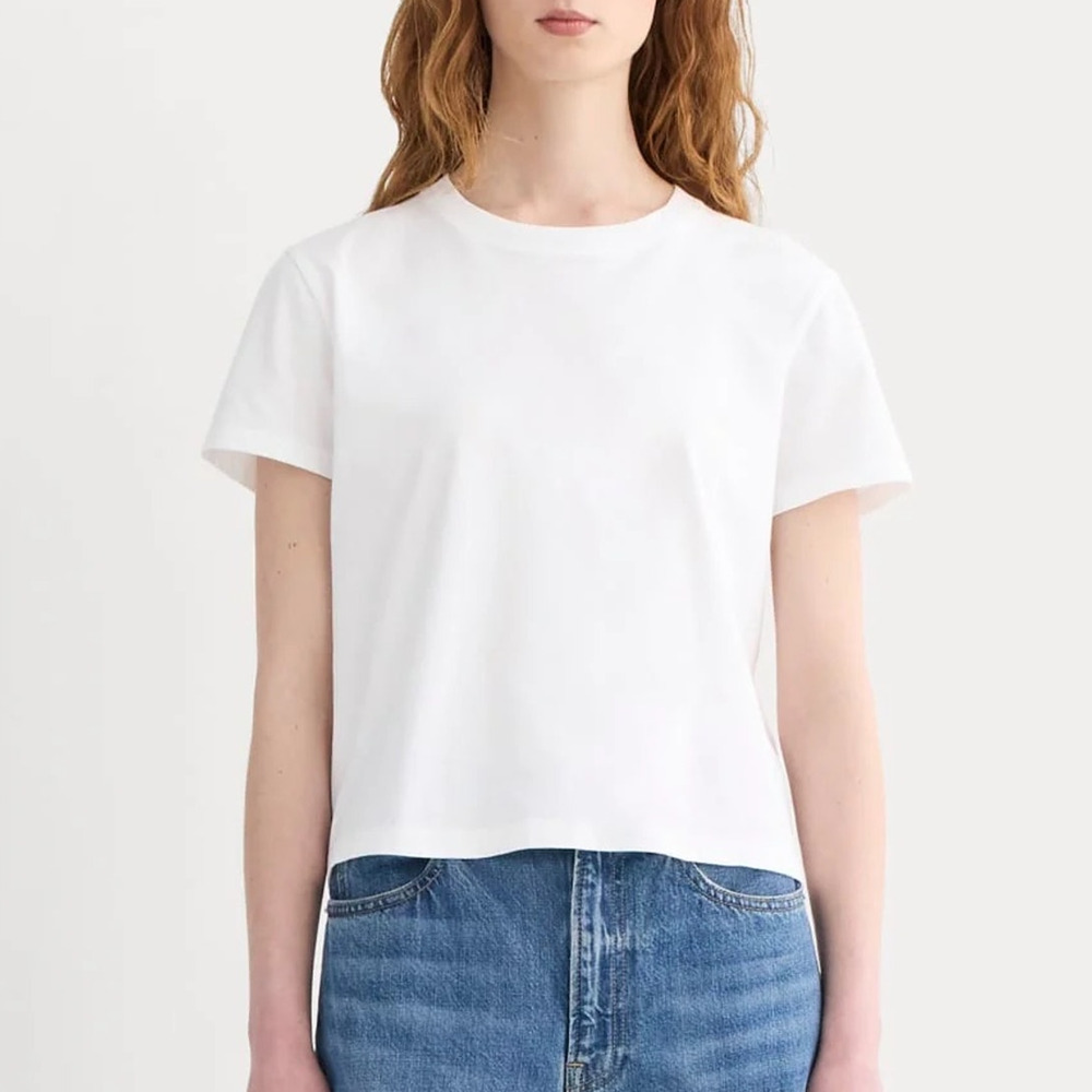 Everlane The Box Cut Tee Essential Cotton White Size Small NWT